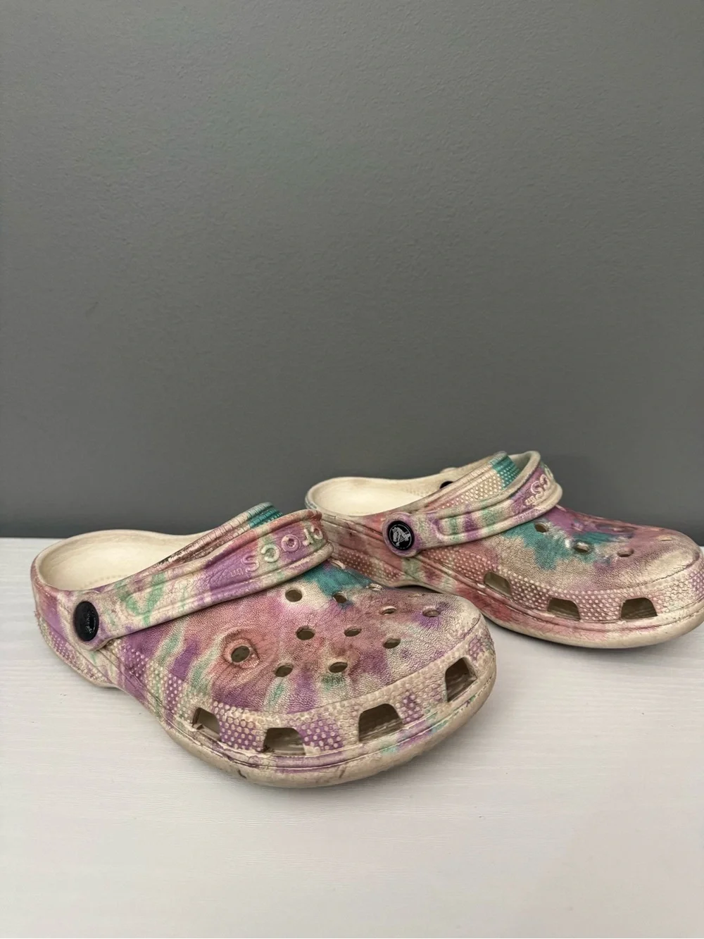 Crocs Kids Classic Tie-Dye Clog - Pink/Teal